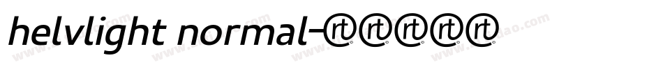 helvlight normal字体转换